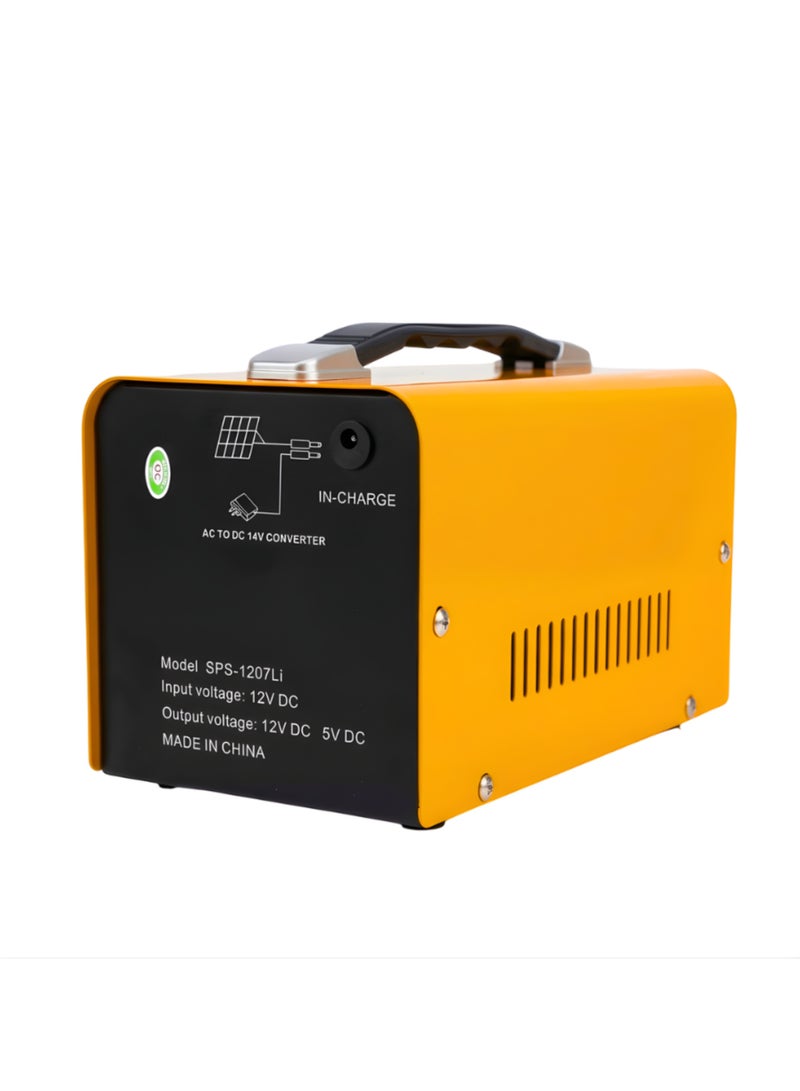 ACCEPT Hybrid Solar Power Kit for Camping: 6Ah Lithium Battery, Solar Panel, 12V AC Charger, 4x Bright LED Bulbs & USB Port - Image 4