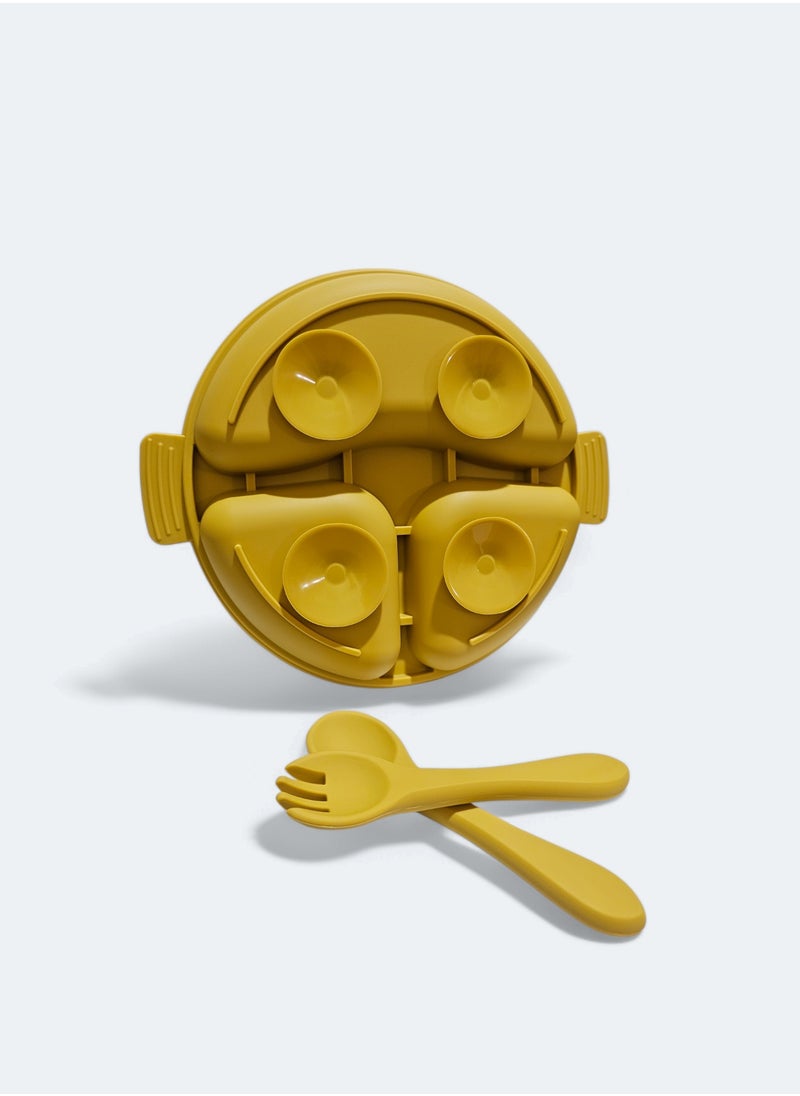 True True SILICONE PLATE With Silicone Fork&Spoon 4M+  - Image 2