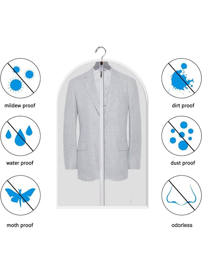 CityRiya-Long Garment Bags Clothes Covers Breathable Dress Bag Dust Proof Suit Protector for Storage, Plastic Garment Bags with Zipper for Hanging Long Dress, Robes, Bags, Coat 12 Pack(24'' x 40'') - Image 4