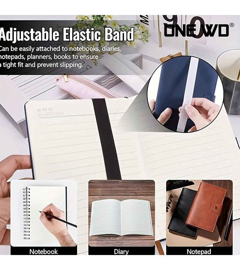 Brown Retractable Elastic Pencil Case Durable Dupont Paper School Office - Image 3