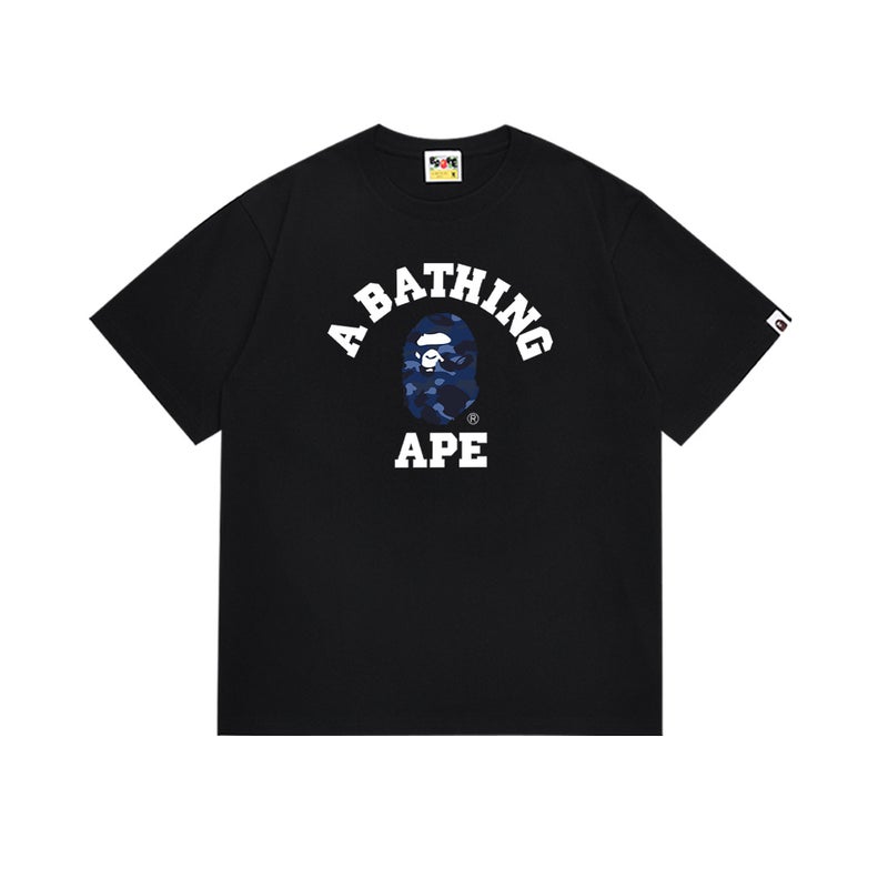 بايب تي شيرت رياضي قصير الأكمام مموه مشترك بين BAPE وميامي الدولي للجنسين - موضة الشارع العصرية - Image 1