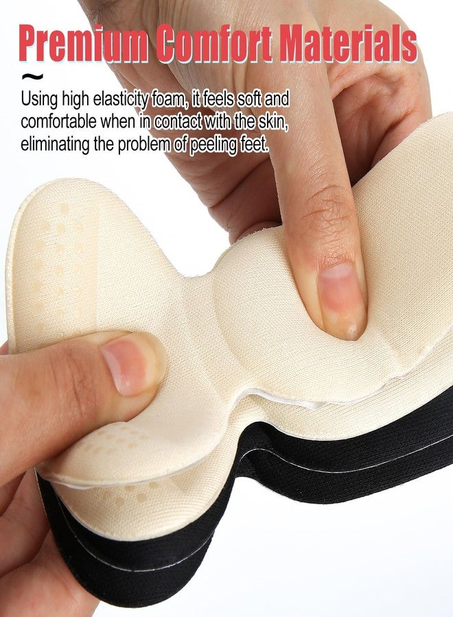 PHIXBEAR Heel Pads for Big & Loose Shoes, Pain Relief, Stop Slip and Blister, Large Grips Cushion Inserts to Make Men & Women Shoes Smaller Tighter (4 Pairs) 2 Apricot 2 Black - Image 5