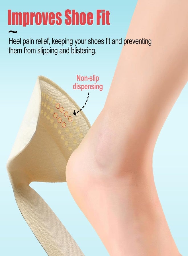 PHIXBEAR Heel Pads for Big & Loose Shoes, Pain Relief, Stop Slip and Blister, Large Grips Cushion Inserts to Make Men & Women Shoes Smaller Tighter (4 Pairs) 2 Apricot 2 Black - Image 4