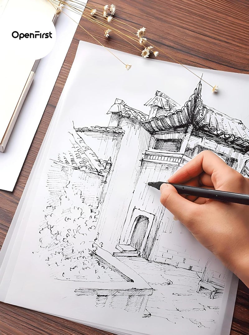 OPENFIRST ® A3 Size Tracing Butter Finest Paper A3 Size 100 GSM Premium Tracing Quality, Pack of 20 Sheets - Image 4