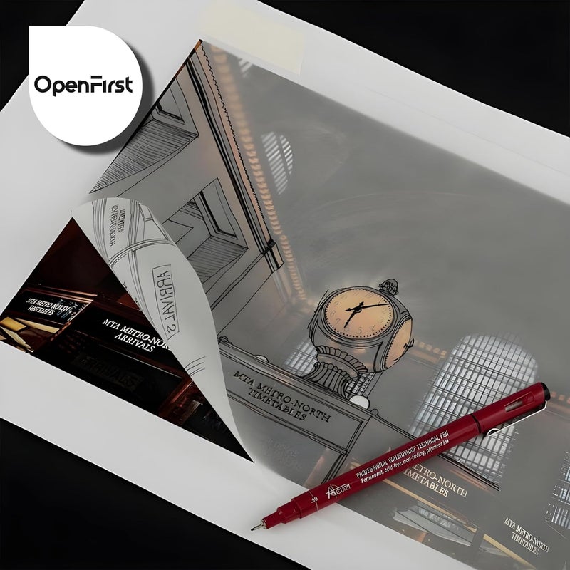 OPENFIRST ® A3 Size Tracing Butter Finest Paper A3 Size 100 GSM Premium Tracing Quality, Pack of 20 Sheets - Image 3