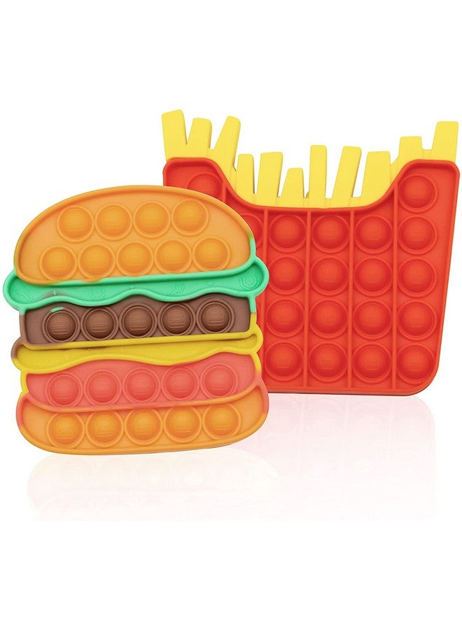 FunBlast Pop It - Popit Game, Poppet for Kids, Pop It Toy, Pop It Toys for Kids, Burger with Fries Pop it Fidget, Pop It Fidget Toy, Pop It Big (Pack of 2 Pcs) - Image 3