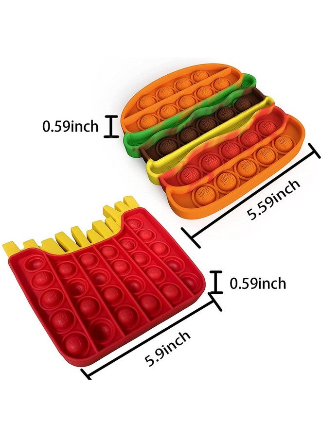 FunBlast Pop It - Popit Game, Poppet for Kids, Pop It Toy, Pop It Toys for Kids, Burger with Fries Pop it Fidget, Pop It Fidget Toy, Pop It Big (Pack of 2 Pcs) - Image 5
