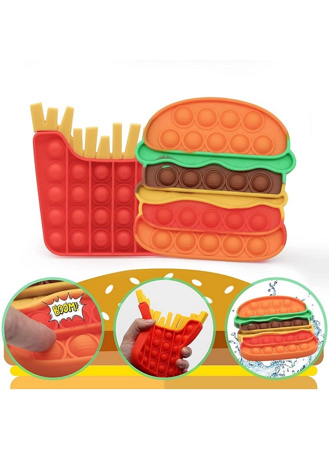 FunBlast Pop It - Popit Game, Poppet for Kids, Pop It Toy, Pop It Toys for Kids, Burger with Fries Pop it Fidget, Pop It Fidget Toy, Pop It Big (Pack of 2 Pcs) - Image 4