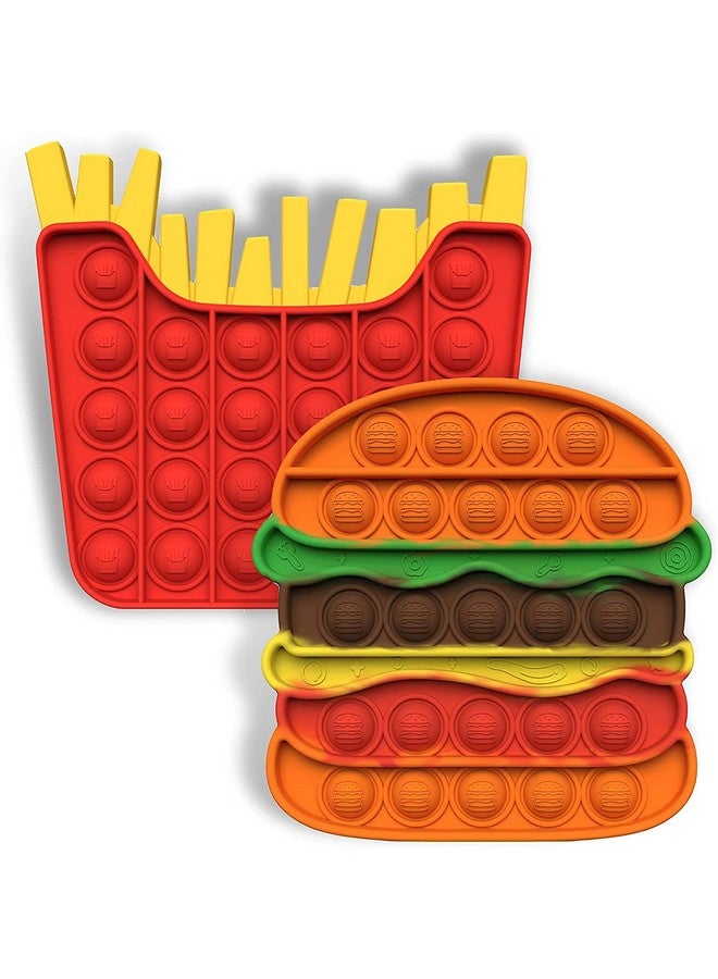 FunBlast Pop It - Popit Game, Poppet for Kids, Pop It Toy, Pop It Toys for Kids, Burger with Fries Pop it Fidget, Pop It Fidget Toy, Pop It Big (Pack of 2 Pcs) - Image 2
