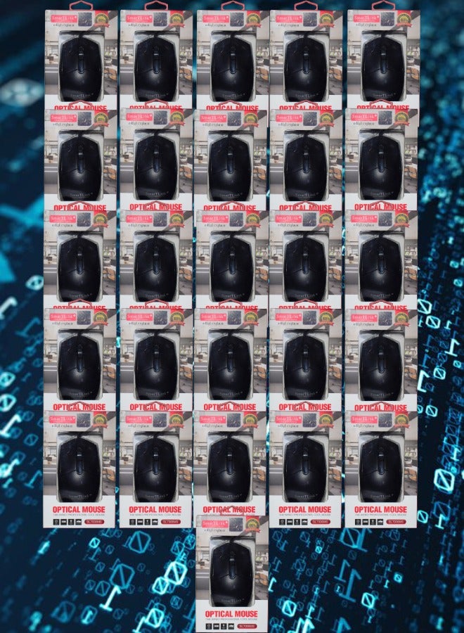 SmarTLink 26 Pieces SmarTLink Optical Mice The Wired Professional Cool Mouse SL7006MS - Image 1