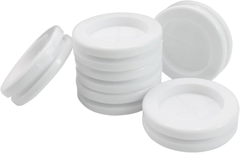 EASYEAH Store 1-1/2 in Rubber Grommets for Wiring, 1-3/16 in ID Double-Sided Rubber Plugs for Round Holes, Firewall Grommet Automotive, Wire Cable Grommets for Metal Electric Box, 6 Pcs 30x38 mm, White - Image 1