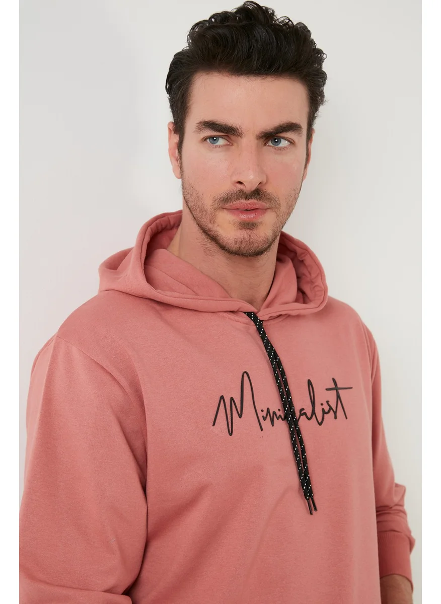 بوراتي Slim Fit Printed Hooded Kangaroo Pocket Cotton Sweat Men's Sweat 5414019