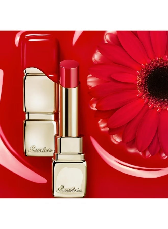 Guerlain KissKiss Shine Bloom Plumping Shine Lip Color 609 Spring Rose 3.2g - Image 2