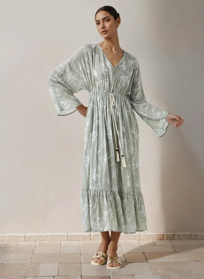سبلاش فيڤ Floral Print Kaftan Women Dress Viscose