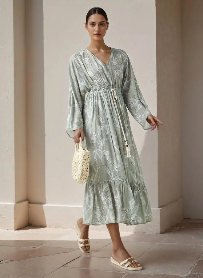 سبلاش فيڤ Floral Print Kaftan Women Dress Viscose