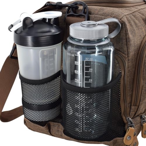 FocusGear Ultimate Gym Bag 2.0: The Durable Crowdsource Designed Duffel Bag with 10 Optimal Compartments Including Water Resistant Pouch (Brown, Medium (20")) - Image 3