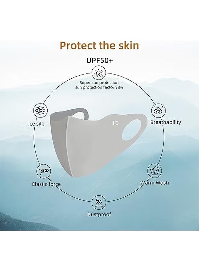 4 Pcs 3D Breathable Face Mask, Reusable Sun Protection Mask for Daily Commute, Face Shield For Hiking Riding Exercise - Image 4