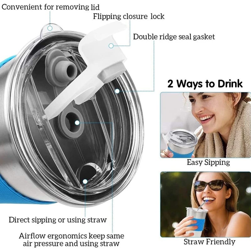 SSAWcasa Stainless Steel Kids Cups, 6 Pack 12oz Leak Proof Kids Straw Cup Sippy Tumblers with Lid and Straw, Unbreakable Water Drinking Glasses, BPA-Free Metal Mug for Toddler Children Adult Indoor Outdoor - Image 3