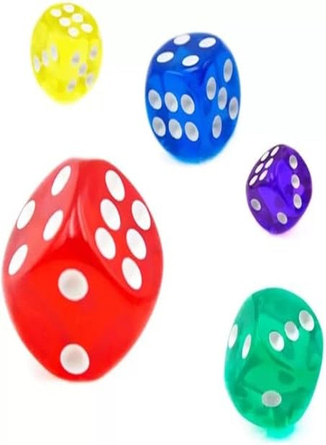 Sanket Ludo Dice Set for Classic Board Games Transparent Multicolor Dice for Party & Fun Board Game, (Pack of 10 Pcs) - Image 4