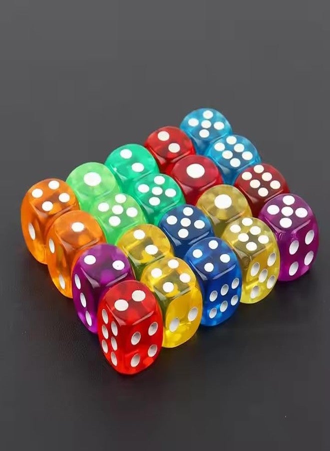 Sanket Ludo Dice Set for Classic Board Games Transparent Multicolor Dice for Party & Fun Board Game, (Pack of 10 Pcs) - Image 5