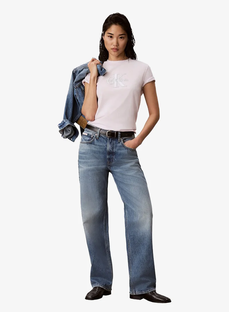 Calvin Klein Jeans  Glitter Monogram T-shirt for Women | Best Price UAE