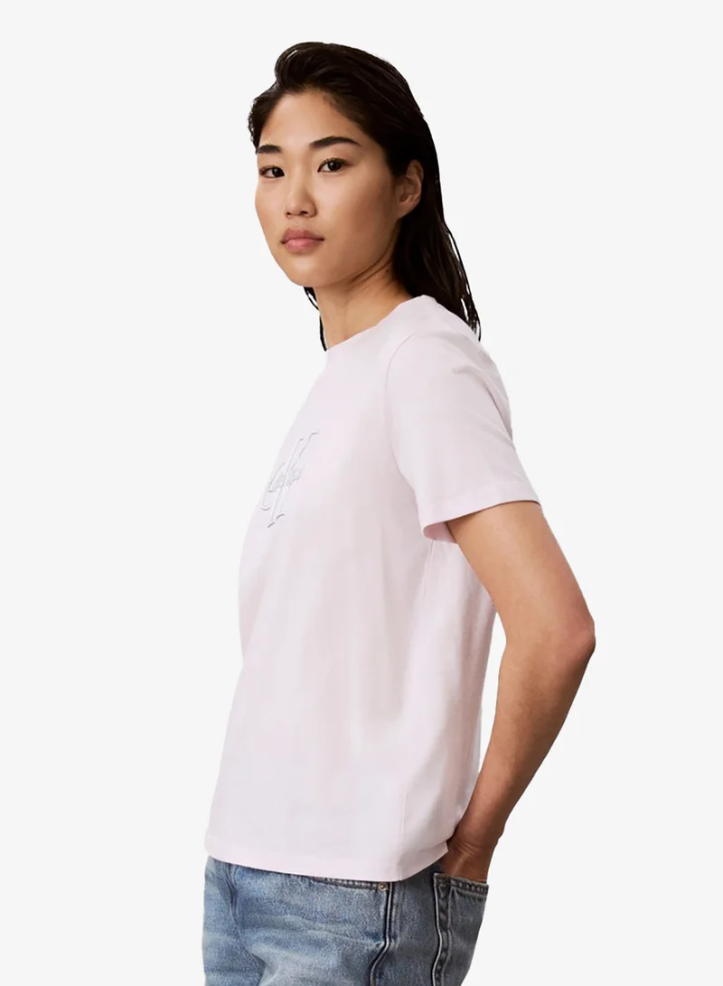 Calvin Klein Jeans  Glitter Monogram T-shirt for Women | Best Price UAE