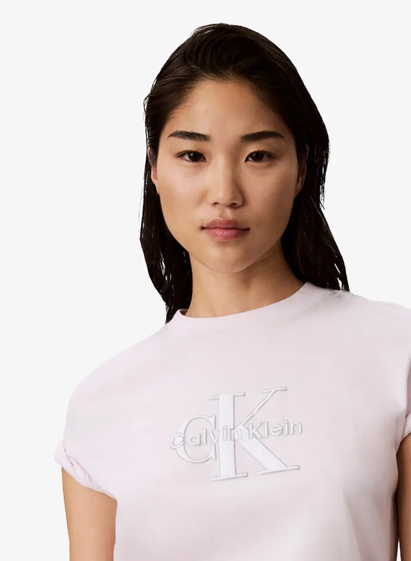 Calvin Klein Jeans  Glitter Monogram T-shirt for Women | Best Price UAE