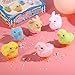 Auvitaya Easter Wind Up Chicken Toys 4pcs Cute Plush Jumping Bunny Toy Hopping Animals Clockwork Windup Rabbit for Kids Birthday Gift Party Favors Christmas Goody Bag Fillers Prizes Treasure Box - Image 4