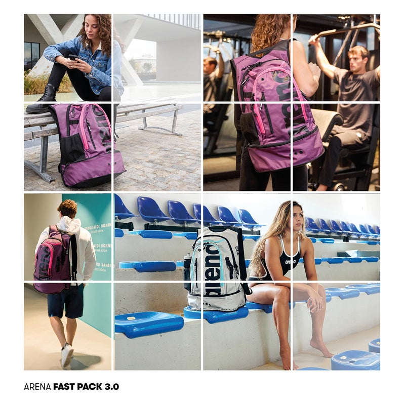 arena arena Fastpack 3.0 Sporty Backpack for Swimming, Sea, Gym and Sports, Water-repellent Travel Bag with Padded Shoulder Straps, Shoe and Wet Clothes Compartment, 40 litres - Image 2