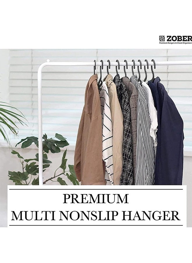 ZOBER Standard White Plastic Hangers Pack Of 50 With Strap Hooks, Durable & Slim, Light-Weight For Shirts, Pants, Dresses Hangs Upto 5.5 Lbs  - Image 2