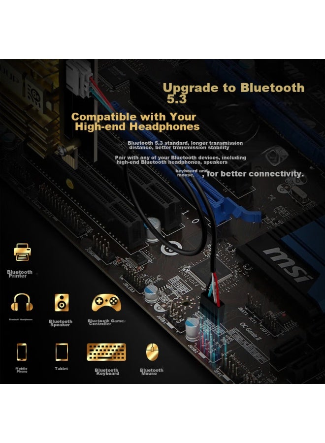 Edup Ax210 Wireless Network Adapter, Wifi 6 Dual-Band Gigabit Pci-E Wireless Network Card, Desktop-Specific 5374M Bluetooth 5.3 Two-In Wireless Wifi Receiver Ax210Gs - Image 5