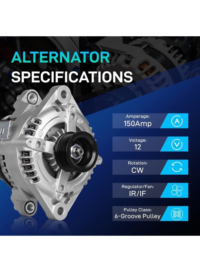 BDELI New Alternator Fit for Hyundai 19-20 Santa Fe, 17-18 Santa Fe Sport, 15-19 Sonata, Fit for Kia 16-20 Optima, 15-20 Sorento, 17-21 Sportage, 2.0L 2.4L L4, 11953 37300-2G061 - Image 2