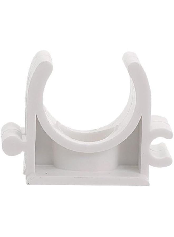 White Plastic Pipe Clips Clamp For Plumbing Gas Water Line Support Rust Resistant - Image 1