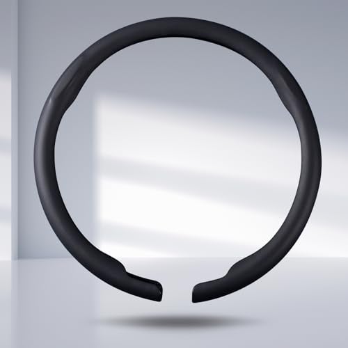 Aotoyou Steering Wheel Cover Thin Car Steering Wheel Accessories Universal Snap On Protector, Black - Image 1