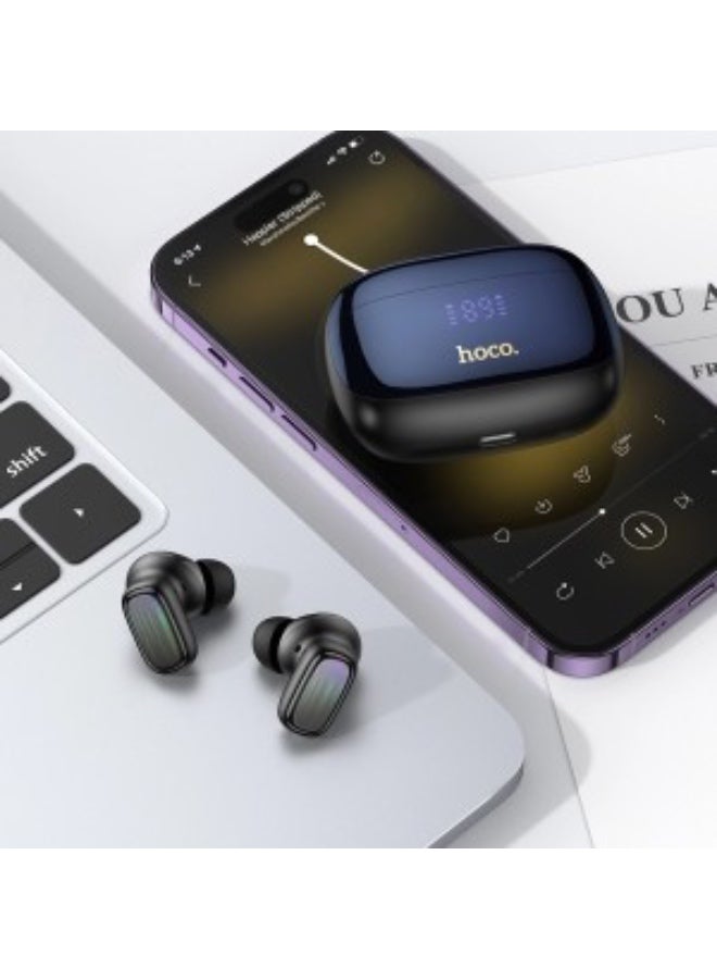 Hoco EQ20 ANC + ENC Noise Cancellation Bluetooth 5.4 Wireless Earbuds Support Dual Connect HiFi Stereo Music Sport In-Ear Earphone black - Image 4