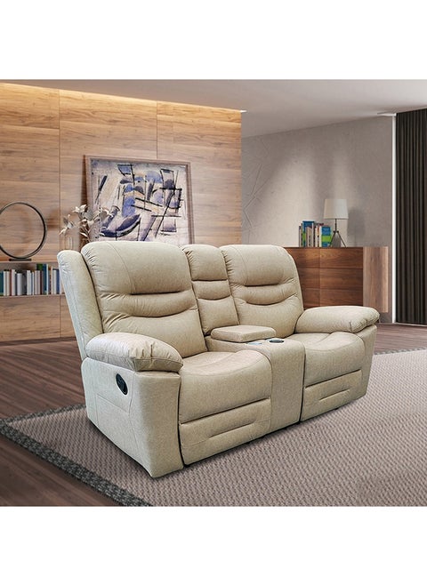 London 2-Seater Faux Leather Recliner With Wireless Charger 94 x 103 x 194 cm
