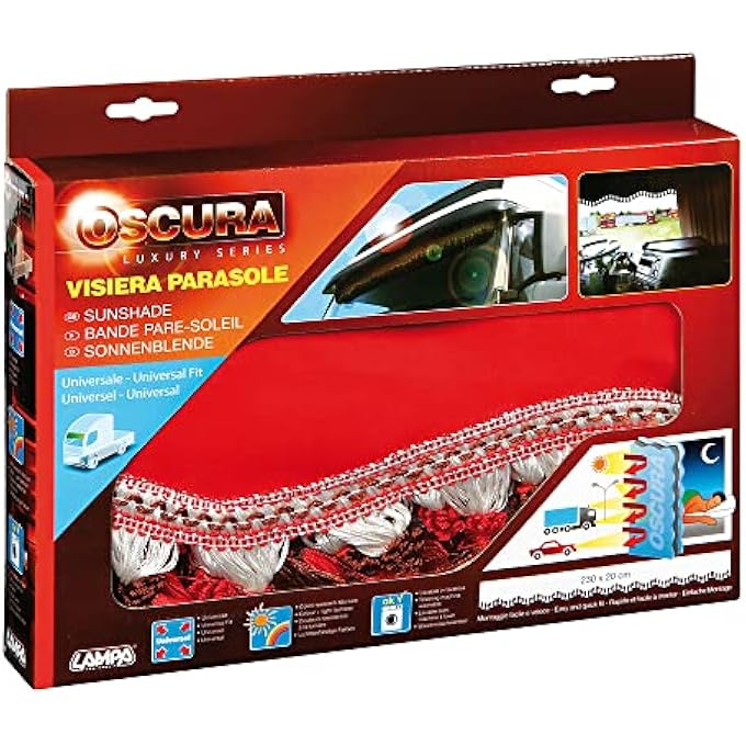 rayihni Oscura Darkening Anti-Glare, Red, 230 x 20 cm - Image 2