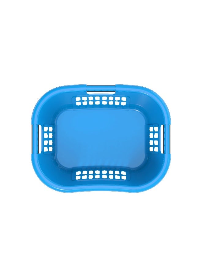 Cosmoplast 40L Oval Laundry Basket (Blue)  - Image 4