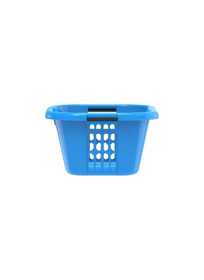 Cosmoplast 40L Oval Laundry Basket (Blue)  - Image 2