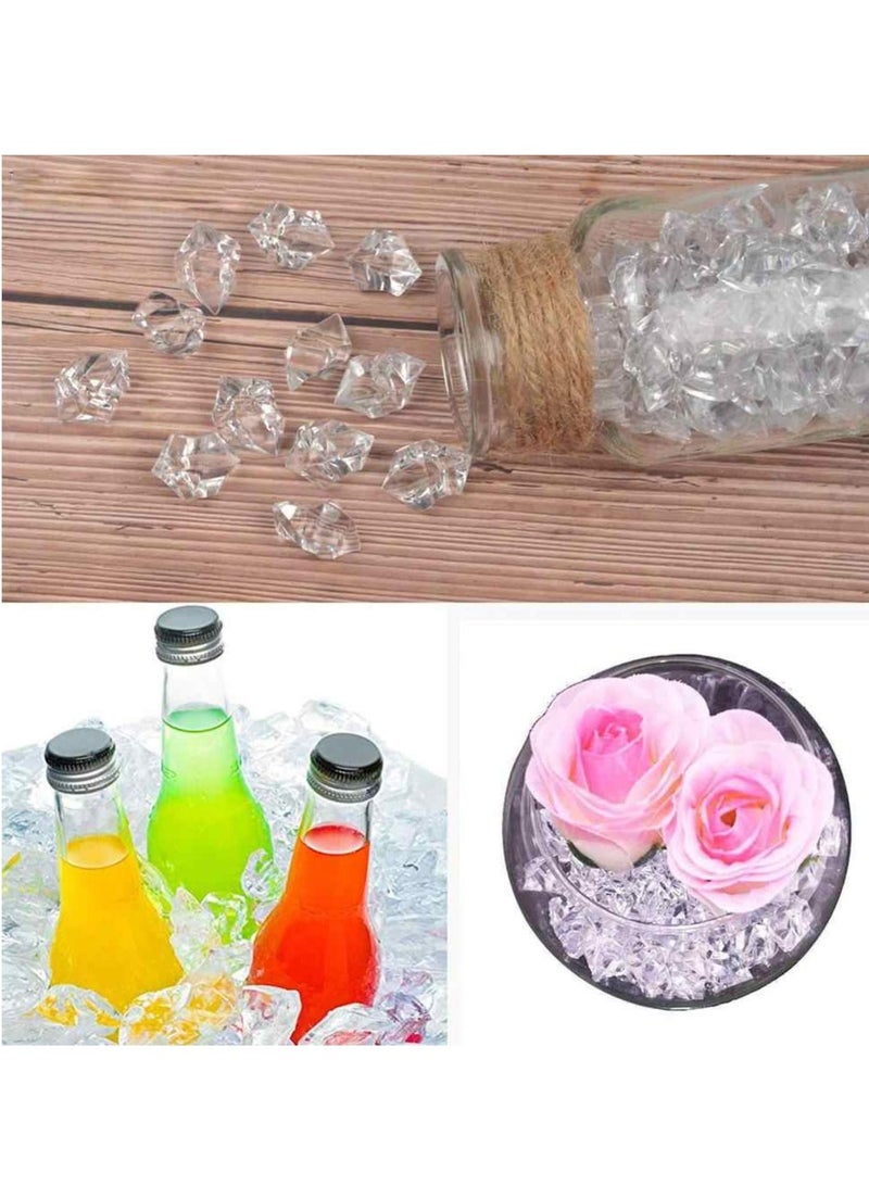 SYOSI Vase Fillers,Fake Crushed Ice Rocks, Acrylic Clear Ice Rock Crystals Treasure Gems for Vase Fillers, Table Scatter, Birthday Decoration Favor, Event, Wedding, Arts & Crafts 900pcs (11*14 mm) - Image 3