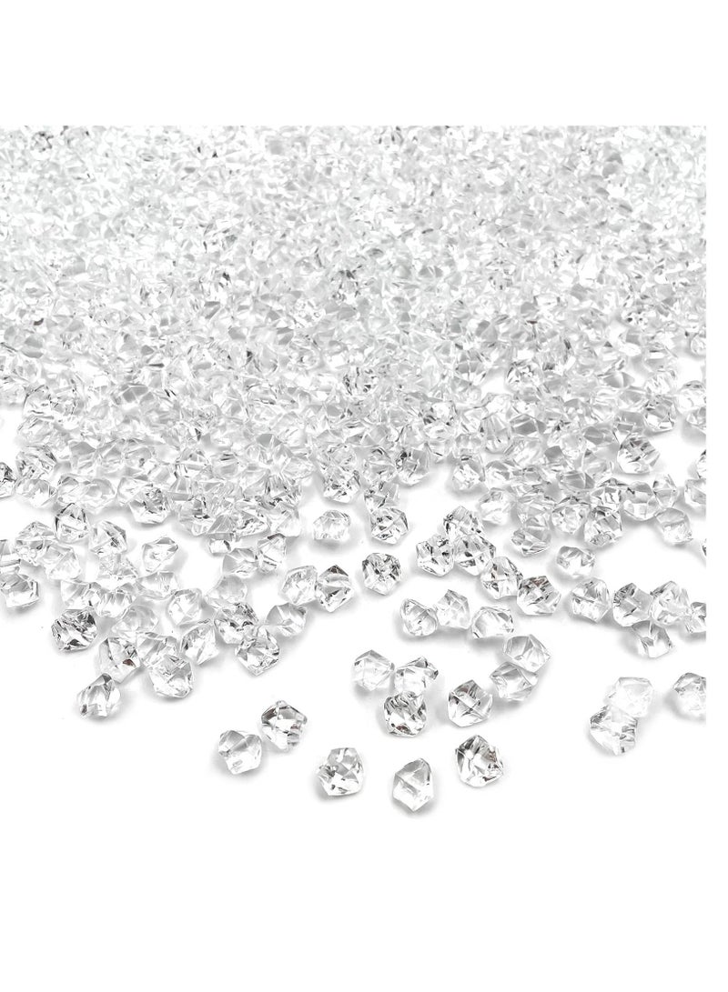 SYOSI Vase Fillers,Fake Crushed Ice Rocks, Acrylic Clear Ice Rock Crystals Treasure Gems for Vase Fillers, Table Scatter, Birthday Decoration Favor, Event, Wedding, Arts & Crafts 900pcs (11*14 mm) - Image 1