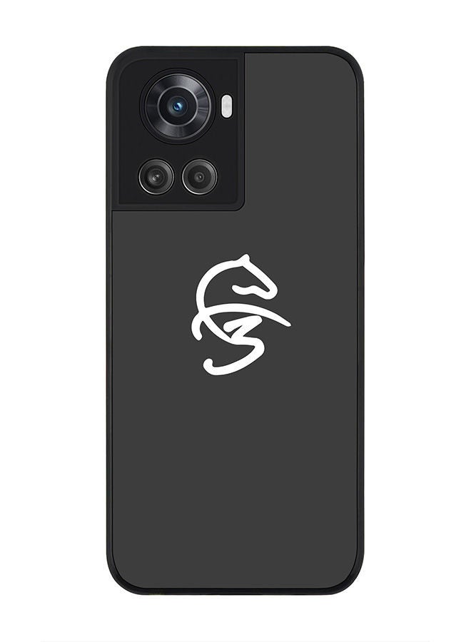 Stylizedd Rugged Black edge case for OnePlus 10R 5G/OnePlus Ace 5G Slim fit Soft Case Flexible Rubber Edges Anti Drop TPU Gel Thin Cover -  Faz3 Icon Grey - Image 1