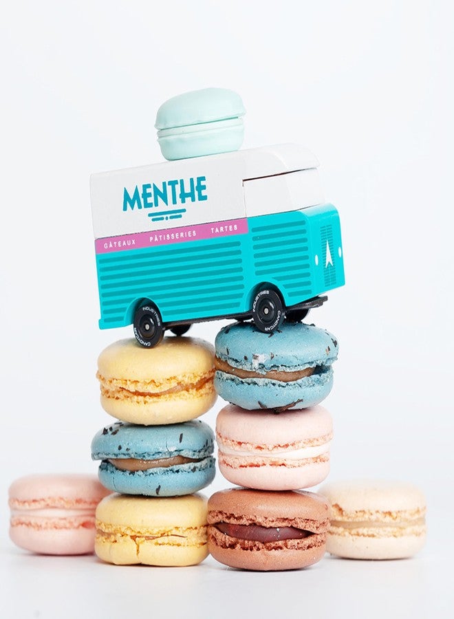 CANDYCAR® Wooden Food Truck Collection - Menthe Macaron Van, Premium Handcrafted Beech Wood Toy Car - Image 4