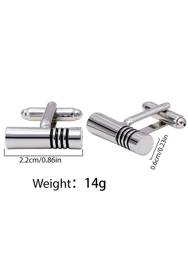 Happy D Men's Fashion Simple Style Cufflinks – Zinc Alloy Business Design, Men’s Business/Formal Attire Accessory, Elegant Minimalist Style - Image 3