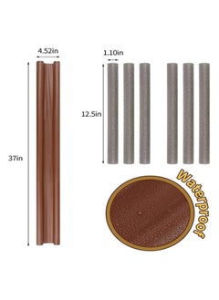 LDQ Leather Door Bottom Sealing Strip Guard Sound Proof Noise Reduction Under Door Draft Stopper, Dust-Proof & waterproof for seal strip, Easy install under-Door Weather stripping(Size 95 CM) Brown  - Image 2