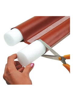 LDQ Leather Door Bottom Sealing Strip Guard Sound Proof Noise Reduction Under Door Draft Stopper, Dust-Proof & waterproof for seal strip, Easy install under-Door Weather stripping(Size 95 CM) Brown  - Image 4