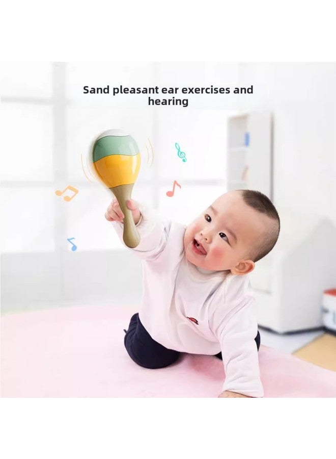 Baby's Handbell 0 To 6 Months Baby's Grasping Training Sand Hammer Can Bite Rattle Newborn Gift Toy-color:Orff Sand Hammer - Image 3