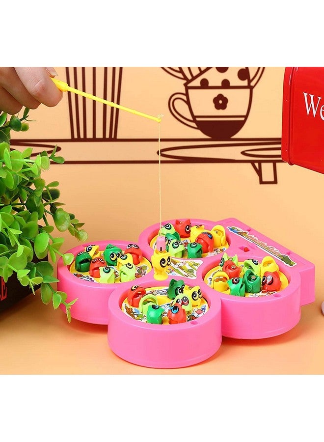 آي تشويس لعبة صيد السمك المغناطيسية للأطفال من iChoice™، تتضمن 32 قطعة من الأسماك و4 قضبان صيد، لعبة صيد السمك (وردي) - Image 1