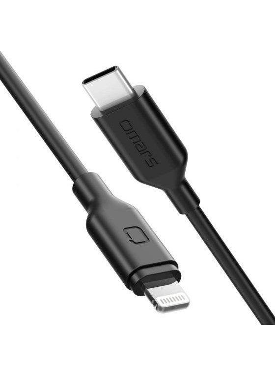 omars - Type-C To MFI Lightning Fast Charging and Data Cable Black 1 m - Image 1