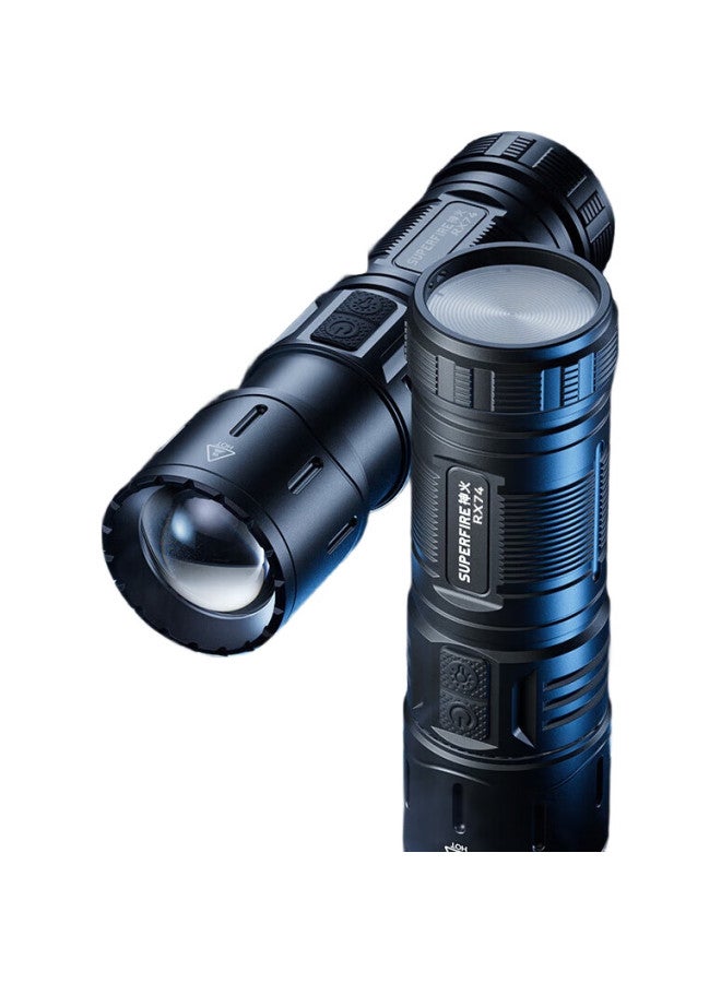 SupFire Rx74 Flashlight, High Brightness, Zoomable, Ultra-Bright, Long-Lasting, Long-Range Illumination, Military-Grade Light, Outdoor Rechargeable, Home-Specific Lamp - Image 2